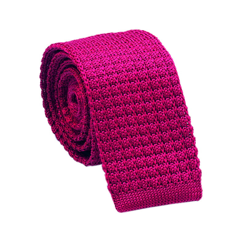 Red Luxury Waffle Knitted Silk Tie - Towler (TAGGS of Mayfair)