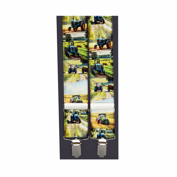 Digital Print Elasticated Clip End New Tractor Scene 35mm  DL200-19