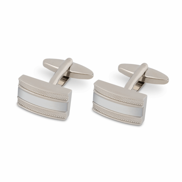 Mother of Pearl Insert Rectangle Cufflinks L006 B (Copy)