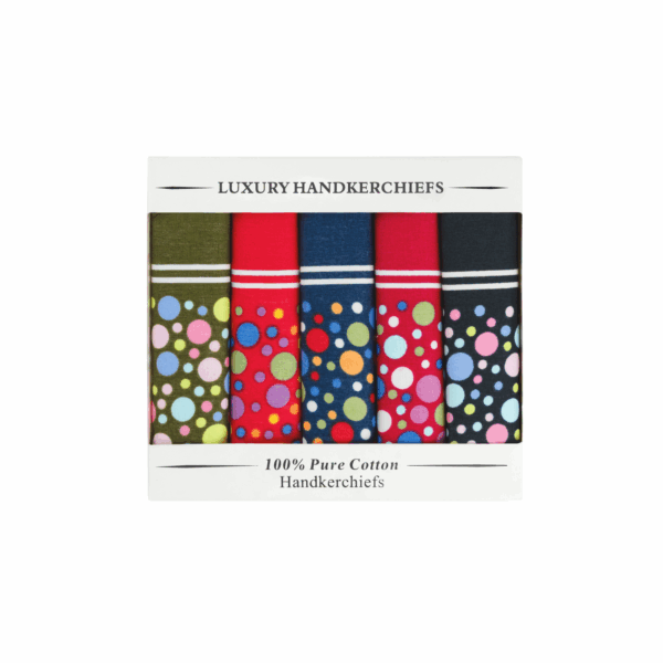 Pack of Five Multi Spot  Cotton Hanks BMB100