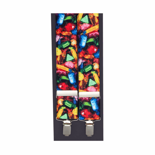 Digital Print Elasticated Clip End Braces Candy/Chocolates/Sweets  35mm   DL200-24