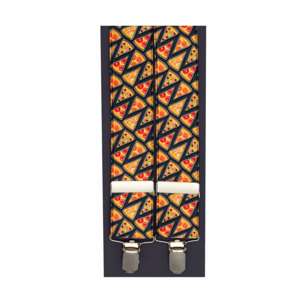 Digital Print Elasticated Clip End Pizza SlicesBraces DL200-28