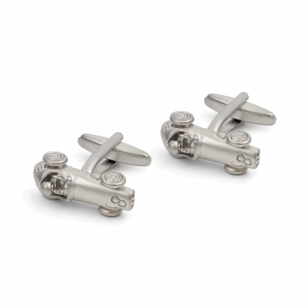 Classic Racing Car Rhodium Plated Cufflink  L023 F