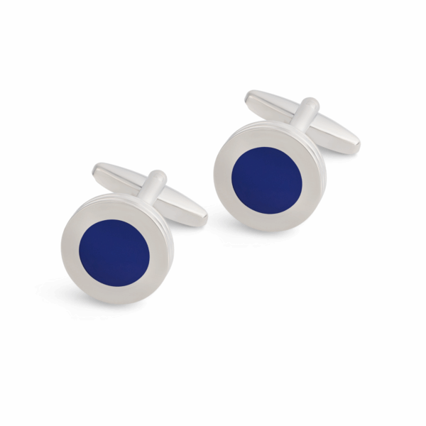 Navy Round Inlay Enamel L043 B (Copy)