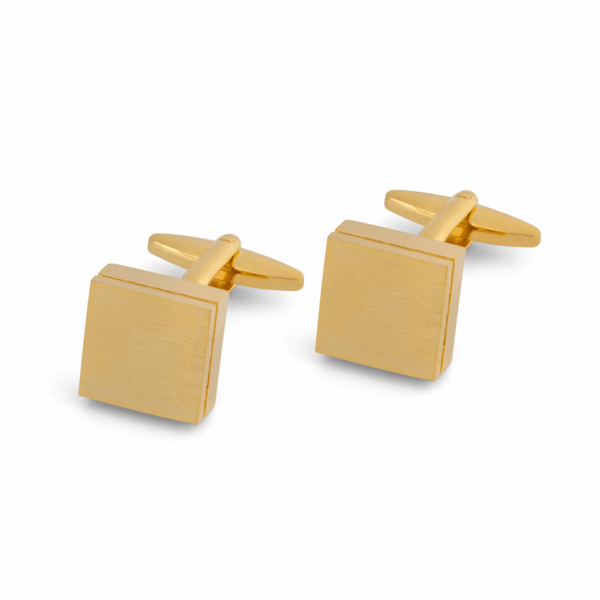 Brushed Gold Block Grooved Sides L64 A