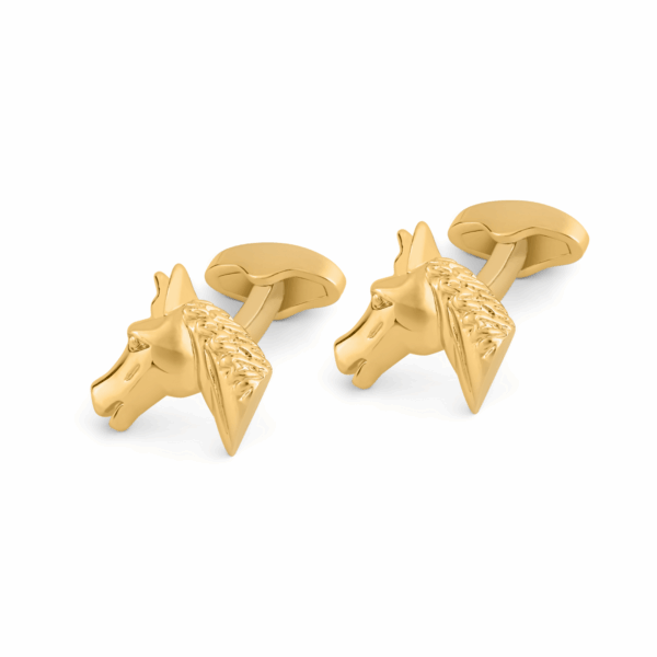 Horse Head Gilt Cufflink L091 F