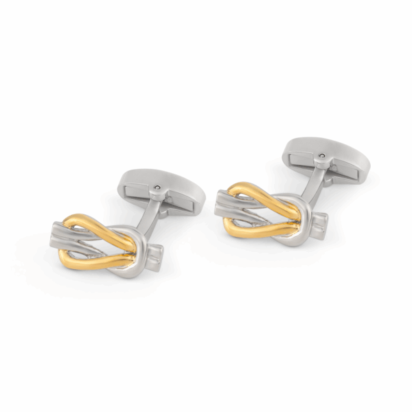 Reef Knot Two Tone Cufflink L094 B