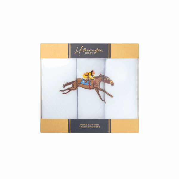 Horse Racing  Motif Pack of Three Cotton Hanks MR35277-1