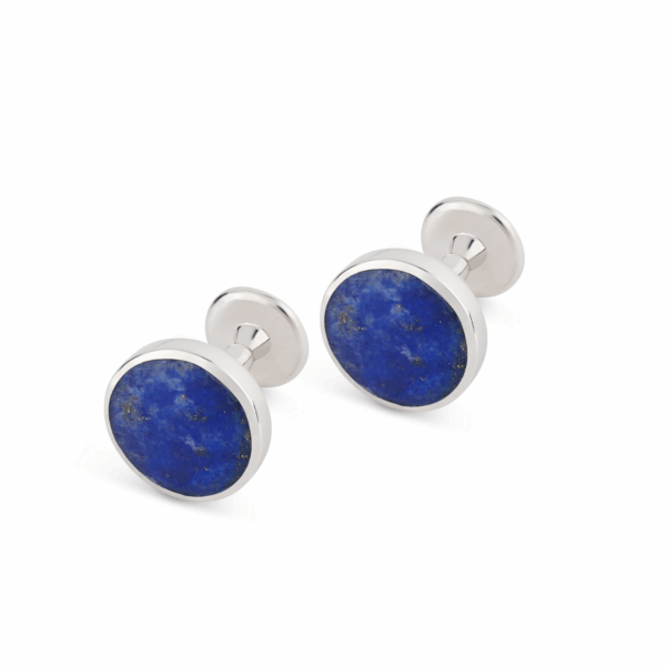 One Piece Semi Precious Stone Onyx Sterling Silver 925 Cufflinks N4-4 - Image 6