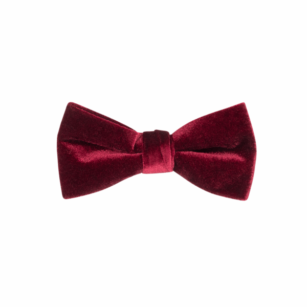 Wine Velvet Ready Tied Bow VBow 1