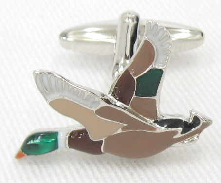 Enamel Flying Duck  Country Cufflink L30 D